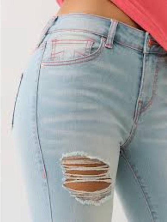 True Religion Pants - True Religion Light Endless Jennie Distress Capris 28